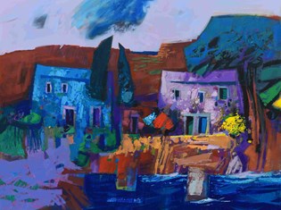 Tihomir Lončar  KASNO POPODNE, akril na platnu, 80 x 100 cm, 2022_.JPG